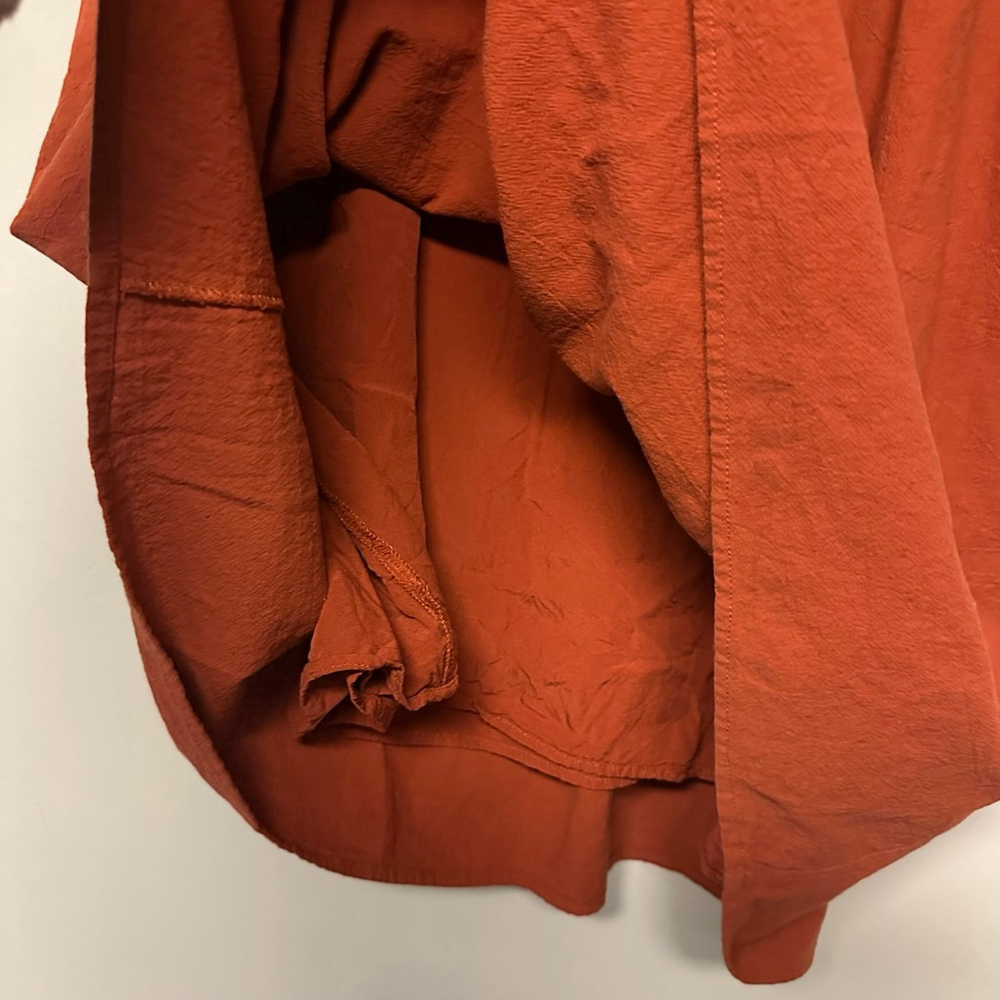 Women's Wishlist Apparel Orange Mini Dress size medium pockets v-neck boho - Picture 7 of 10